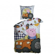 Bettwäsche, Peppa Pig mit Traktor