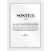 Schwester definition Poster, S (29,7x42, A3)