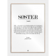 Schwester definition Poster, S (29,7x42, A3)