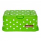 Box für Feuchttücher - grün mit Punkten