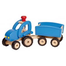 Traktor mit Anhänger - blau