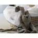 Babybettwäsche - Weiß mit grauem Rand