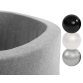 Bällebad mit 150 Bällen - hellgrau, neutral (90x30x4cm)
