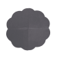 Spielteppich Blume - grau, Samt (160x5cm)