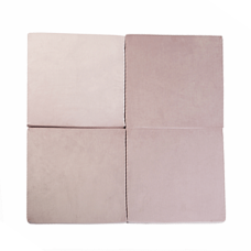 Spielteppich quadratisch - lila, samt (120x120x5cm)