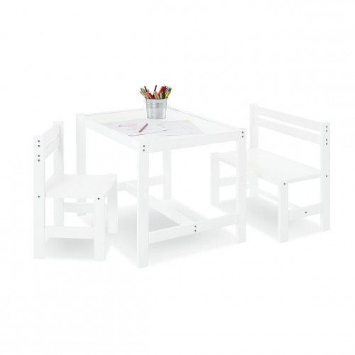 Kindertisch, Stuhl und - Bank, Timo weiß - Pinolino