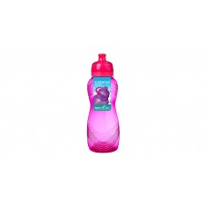 Trinkflasche mit Wellenmuster - Rosa (600 ml)