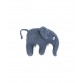 Gestrickte Elefantenrassel - Blau