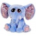 Elefant, blå og lyserødt glimmer