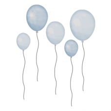 Wallstories - ballons, blau