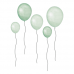 Wallstories - ballons, grün