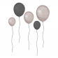 Wallstories - ballons, grau-braun