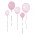 Wallstories - ballons, pink
