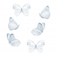 Wallstories - Blaue Schmetterlinge - 6er Set
