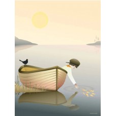 Boy in a boat - Poster (50x70cm)